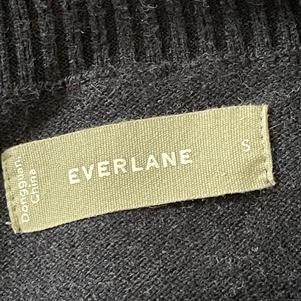 Everlane Blue Organic Cotton Cool Max Lightweight Crewneck Sweater Small - Picture 7 of 8